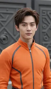 Wild Orange Suited Protector Hero In The Park