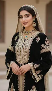 Afghan Woman In Traditional Embroidered Dress