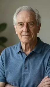 Composed Elderly Person Soft Light Portrait Sharp Focus