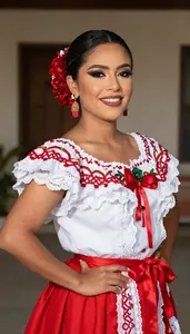 Costa Rican Woman In Folk Costume