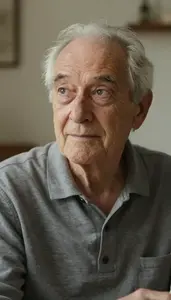 Curious Elderly Person High Detail Photo Soft Shadows