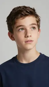 Curious Teenager Candid Photo Plain 