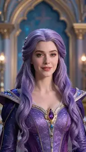 Enchanted Violet Suited Savior Hero At The Palace