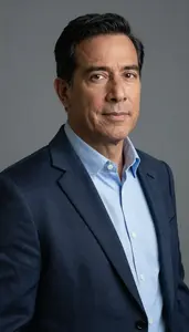 Expressive Middle Aged Person Professional Portrait Looking Slightly Aside