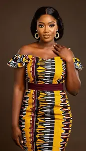 Ghanaian Woman In Kente Cloth Dress