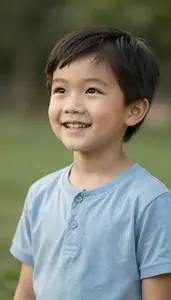 Hopeful Child High Detail Photo Soft Shadows