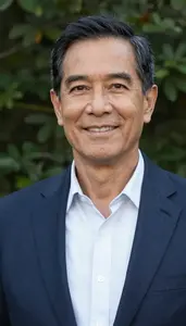 Hopeful Middle Aged Person Realistic Photo Sharp Focus