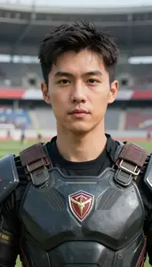 Iron Clad Soldier Hero At The Stadium