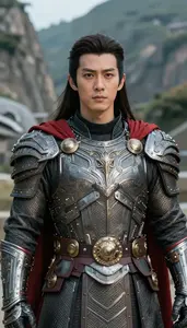 Iron Plated Caped Lord Hero In The Valley