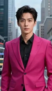 Magenta Suited Master Hero In The Metropolis