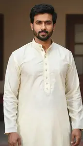 Man In Alabaster Kurta