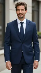Man In Dark Blue Suit