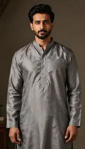 Man In Iron Kurta Pajama