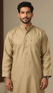 Man In Khaki Achkan