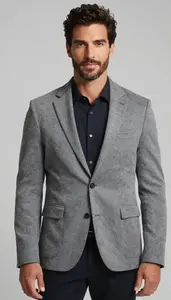 Man In Mushroom Grey Blazer