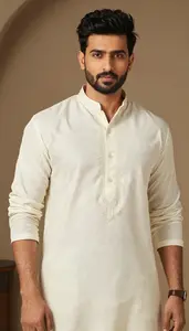 Man In Oyster Kurta
