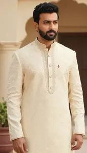 Man In Oyster Sherwani