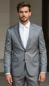 Man In Pewter Grey Suit