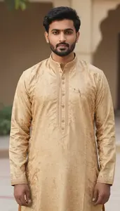 Man In Sand Sherwani