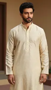 Man In Stone Kurta