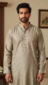 Man In Stone Kurta Pajama