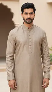 Man In Taupe Sherwani