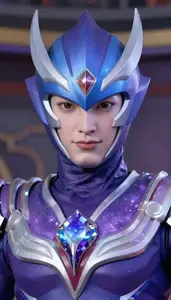 Nebula Purple And Blue Master Hero In The Arena
