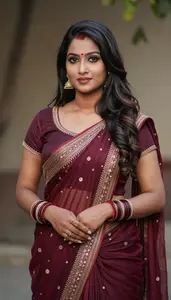 Nepali Woman In Gunyo Cholo Dress