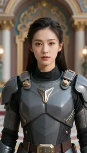 Nickel Gray Armored Commander Hero At The Palace