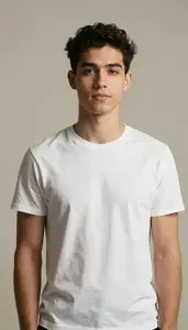 Proud Young Adult Minimalist Portrait Soft Shadows