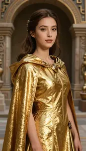 Radiant Gold Caped Scout Hero At The Ancient Ruins