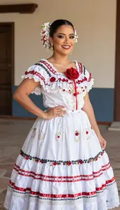 Salvadoran Woman In National Costume