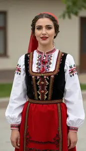 Serbian Woman In National Costume