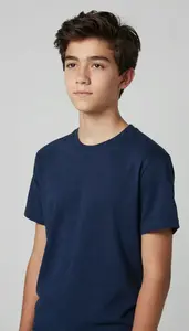 Serene Teenager Minimalist Portrait Sharp Focus