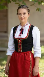 Slovakian Woman In Folk Costume
