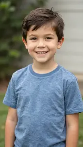Smiling Child Candid Photo Sharp Focus