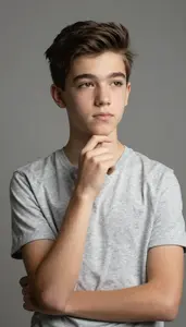 Thoughtful Teenager Professional Portrait Neutral 