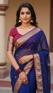 Woman In Bottle Georgette Saree