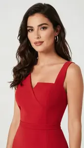 Woman In Scarlet Red Dress