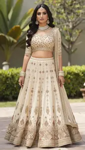 Woman In Sunshine Georgette Lehenga