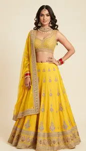 Woman In Sunshine Yellow Lehenga