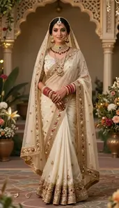 Beautiful Bride Bridal Saree Jewelry