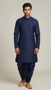 Blue Traditional Traditional Dhoti Kurta Set