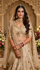 Bridal Beauty Traditional Bridal Wear With Traditional Jewelry