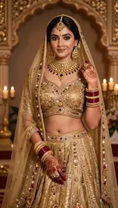 Bridal Elaborate Lehenga Jewelry Focus