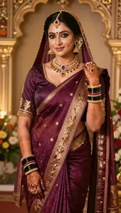 Bridal Traditional Bridal Saree With Gold Jewelry