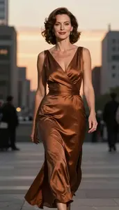 Bronze Evening Dress Glamour
