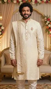 Ceremonial Designer Kurta Indian Groom
