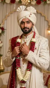 Ceremonial Ethnic Wedding Wear Indian Groom