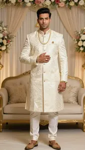 Ceremonial Silk Sherwani Indian Groom